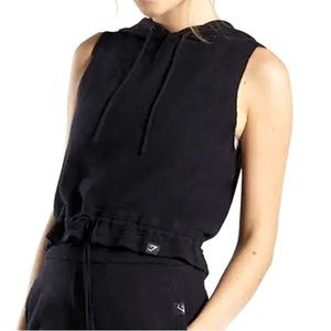 Gymshark Isla Sleeveless Hoodie - Black - Medium